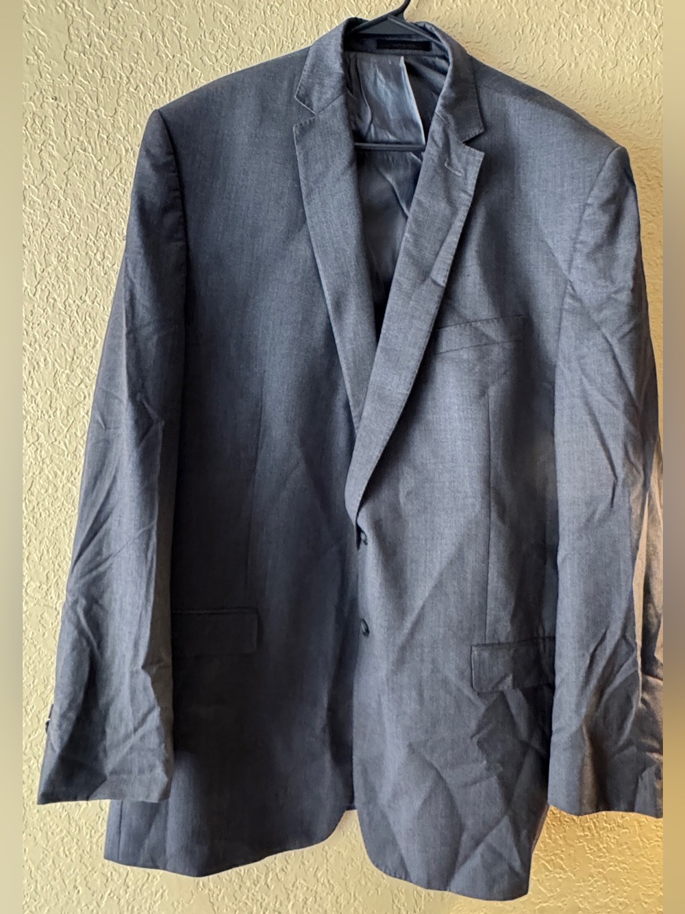 Calvin Klein Charcoal Gray Two-Button Men's Blazer